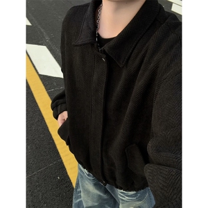 现货 JK1166-特批60 控98 美式翻领夹克大码痞帅老钱风上衣外套图片
