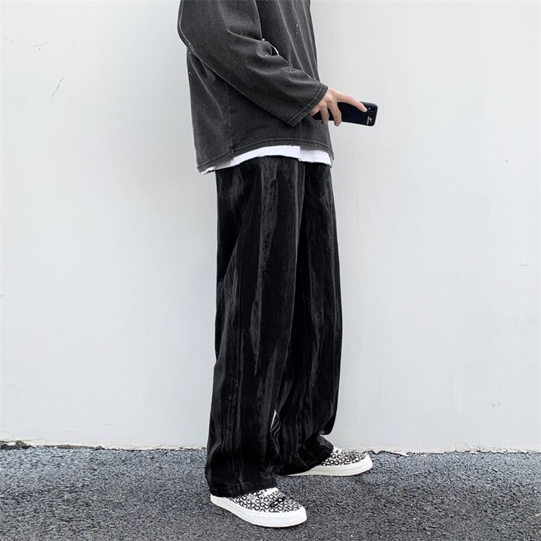 牛仔裤直筒长裤男女坠感宽松阔腿裤复古水洗潮流休闲裤NK509-p40,男装牛仔裤,星座1008-2
