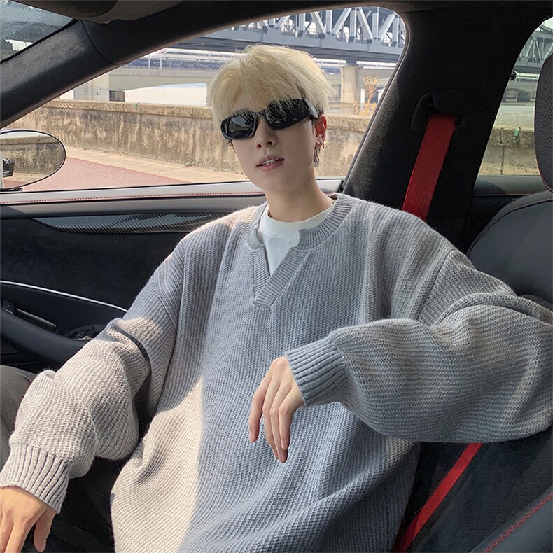 毛衣男秋冬新款港风宽松针织毛衫MYA7-P58，男装针织衫/毛衣，星座214-3