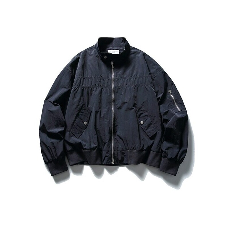 美式飞行员教练服夹克男士春秋季宽松休闲潮牌棒球服纯色工装外套,男装夹克,星座506A