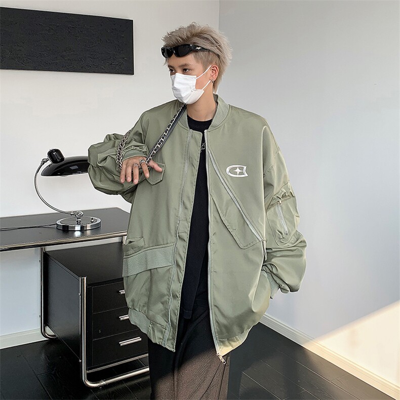 秋冬男棒球立领夹克工装拉链口袋外套JK506P70,男装夹克,星座1013-1