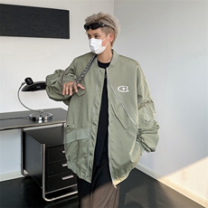 秋冬男棒球立领夹克工装拉链口袋外套JK506P70，男装夹克，星座1013-1