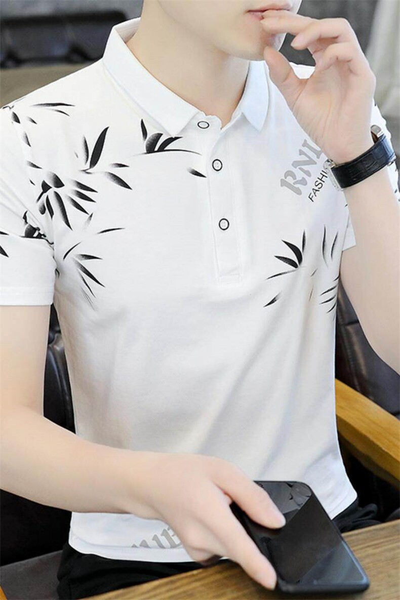 72810-P35衫男翻领商务休闲时尚休闲舒适亲肤百搭宽松短袖t恤,男装T恤,电商D310B