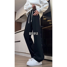 现货黑色西装直筒西裤男春夏垂感显瘦休闲长裤男女同款XK301-P50，男装西裤，电商A178