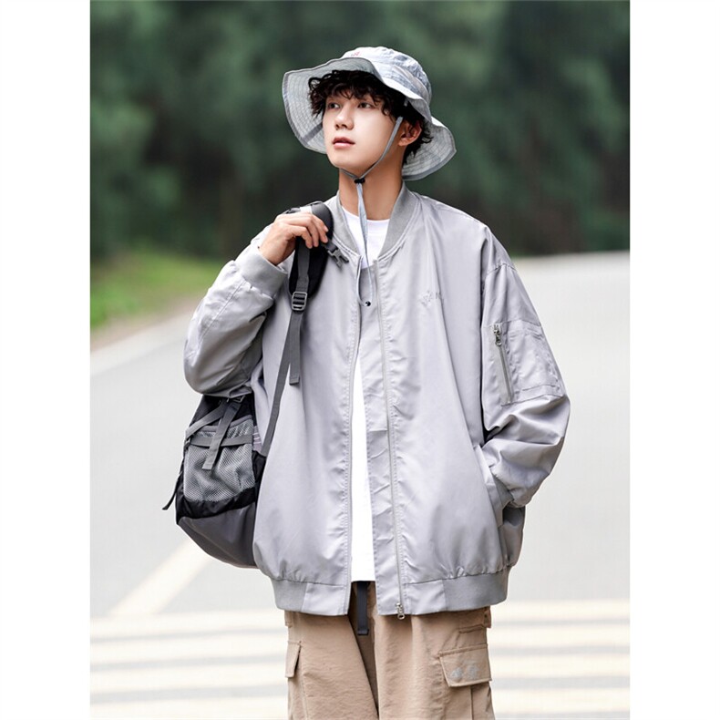 纯色刺绣夹克防水棒球服外套X1213-DY148-P75,男装夹克,星座1213
