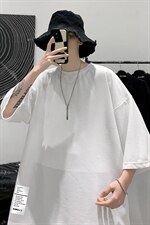 Q11045-P30春夏季七分袖t恤男大码五分袖男短袖中袖大皂风，男装T恤，电商A040