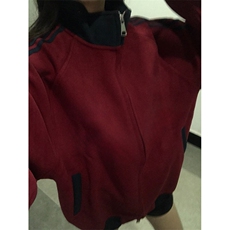 抖音得物高品质26春装美式高街重磅结构拼接织带立领卫衣外套CM42，女装短外套，电商A486-1