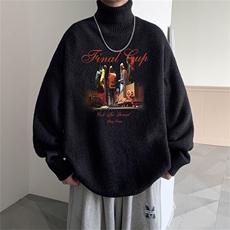 冬季高领毛衣男士加绒加厚翻领男毛线衣MG3369-P55限78加绒+10，男装针织衫/毛衣，电商B370