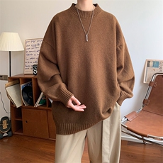 8XL-M加厚羊毛衫半高领毛衣男秋冬加厚保暖针织衫MY1219P45控68，男装针织衫/毛衣，电商D206-1