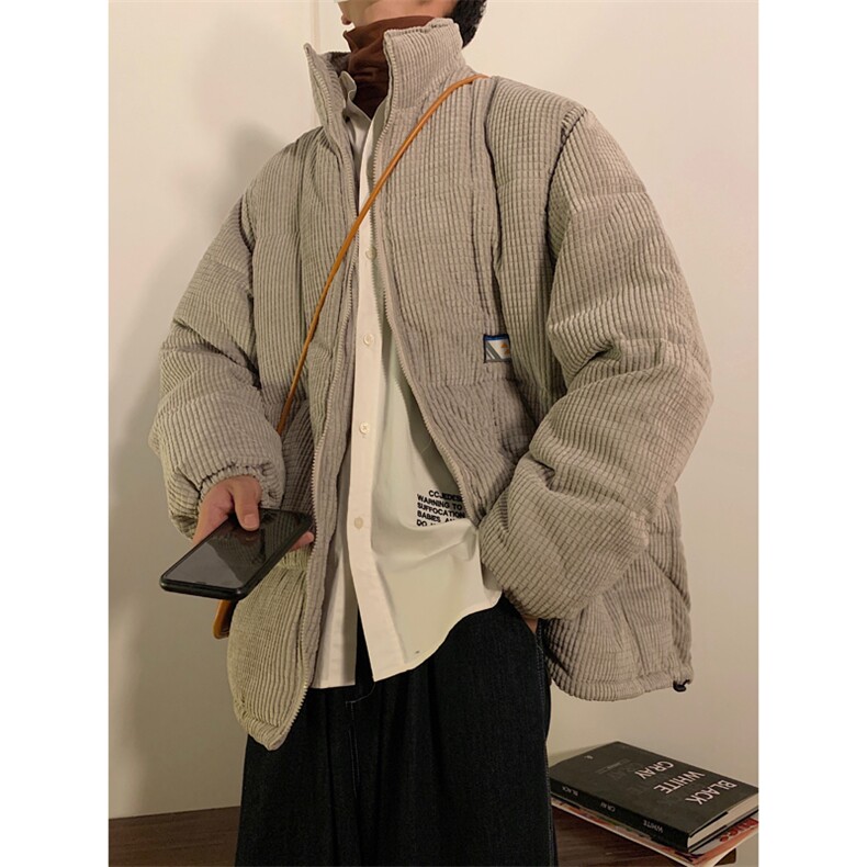 新款灯芯绒棉衣男女立领情侣加厚棉服冬季外套保暖面包服V11-P90,男装棉衣,星座1008