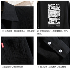 QC58176-P45亚七分袖衬衫男大码五分袖衬衣男短袖，男装衬衫，电商A040A