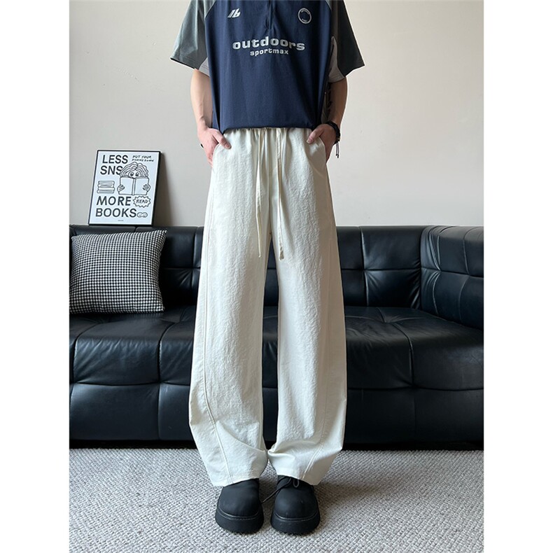 抖音夏季垂感弯刀休闲裤大货在仓量大可谈XZ1118-1-A3609,男装休闲裤,四季星座1118-1
