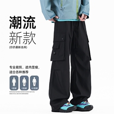 工装裤男款秋季新款宽松直筒休闲裤子潮牌美式伞兵裤Z6908-P40，男装工装外套，星座610（原A335）