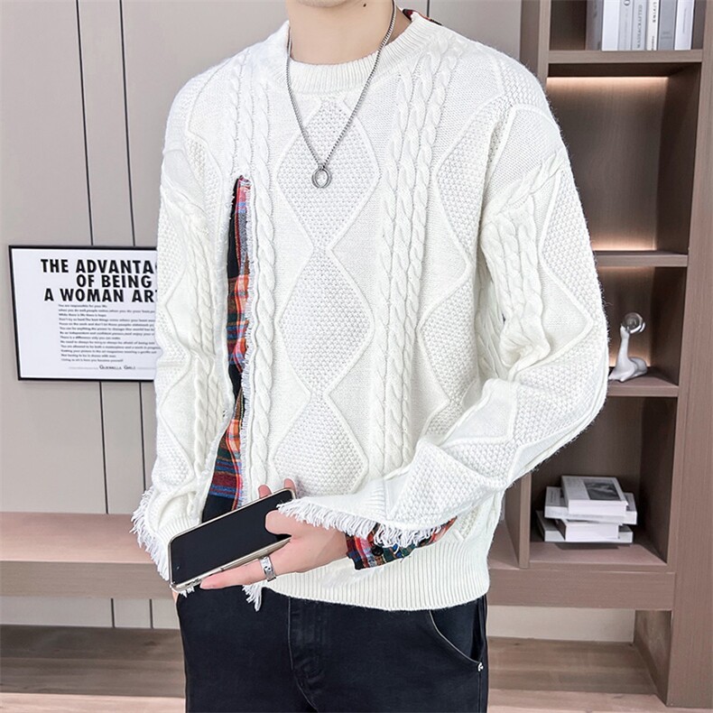 【直播】6849-P682025年秋季时尚毛衣针织衫男士宽松长袖,男装针织衫/毛衣,电商A113
