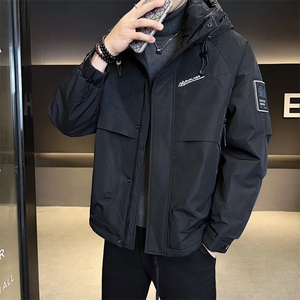 标羽绒服男冬季潮流翻领外套男士工装羽绒袄子3308-P225图片