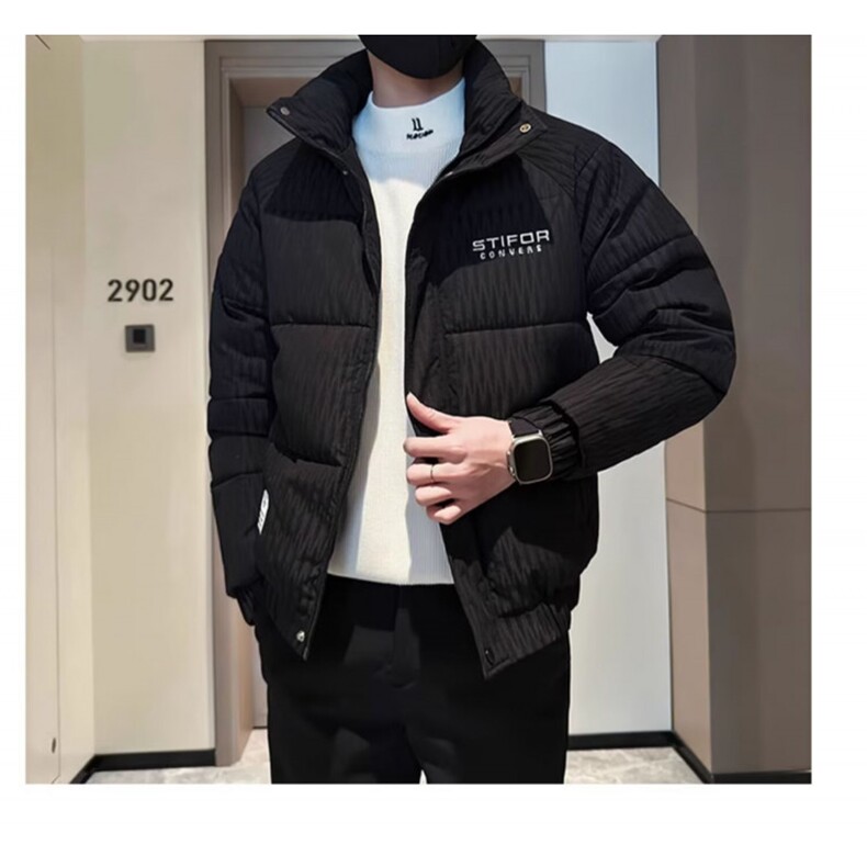 棉衣男士修身潮牌棉袄新款冬季时尚棉服痞帅外套图片