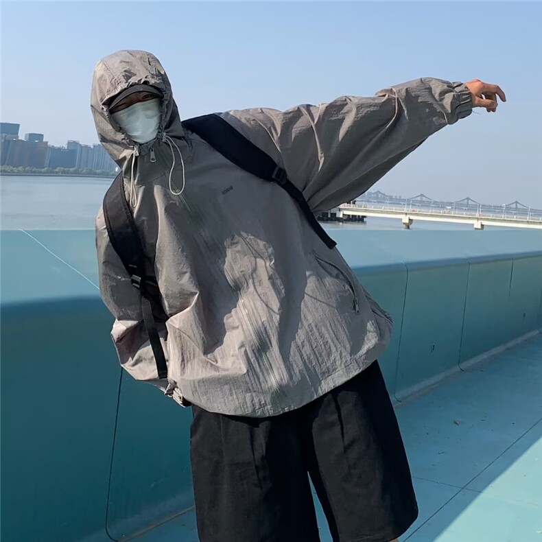 防晒服男潮牌宽松薄款上衣夏季遮阳韩版潮流外套MF05P38,男装夹克,星座1116-2
