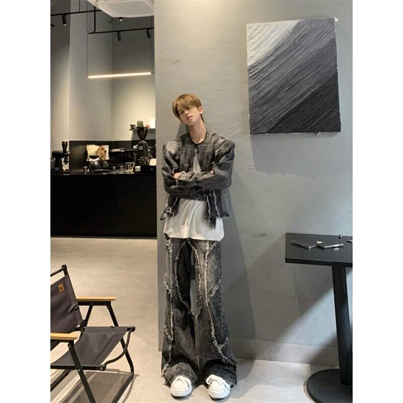 牛仔外套P73+牛仔裤P60两件套男TZ123-P133,男装牛仔裤,星座313A(原308A-2)