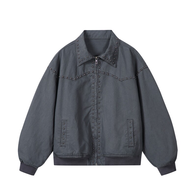 水洗牛仔外套男款春美式痞帅上衣服宽松休闲工装夹克JK1331-P108，男装工装外套，星座1103-3