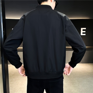 店主风新款夹克外套男春季休闲时尚棒球领领男士夹克S9137-P90图片