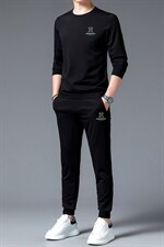 中年春秋季男士运动套装爸爸装圆领卫衣秋装中老年休闲父亲运动服，男装休闲套装，电商B212（原钱塘6029）