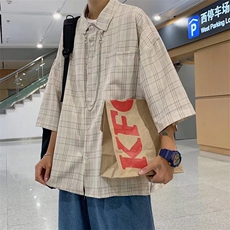 七分袖衬衫春款男港风潮流C0021P42，男装衬衫，星座1116-2