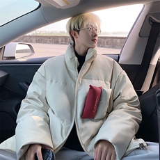 PU皮棉衣男冬季新款港风宽松立领棉服学生面包服MF8603-P85，男装棉衣，星座214-3