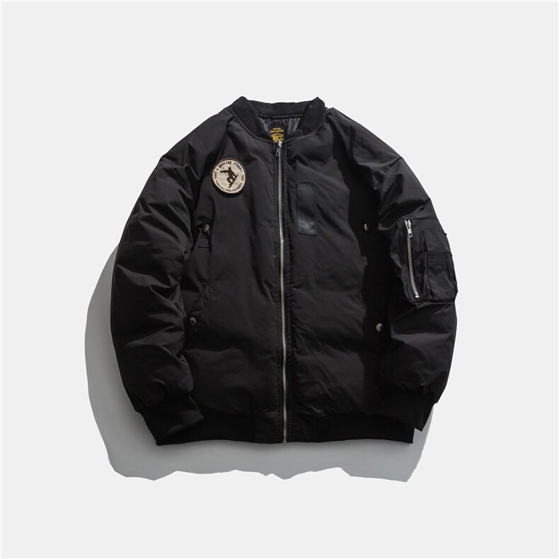 ZM070-P140工装风美式贴标刺绣装饰飞行服棒球服棉衣男,男装棉衣,星座1408-1