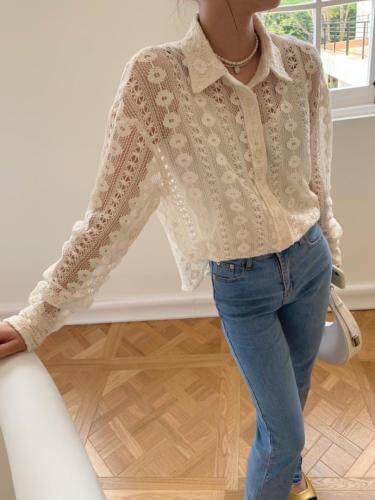 透视衬衫，女装衬衫，HE