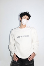 明星私服现货春款飞机扣不对称双肩设计打底T恤潮流高街卫衣P55，男装卫衣，电商B319