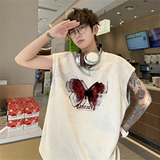 麂皮绒背心坎肩男T恤美式港风潮JB426-特P19控38，男装背心/马甲，电商B370