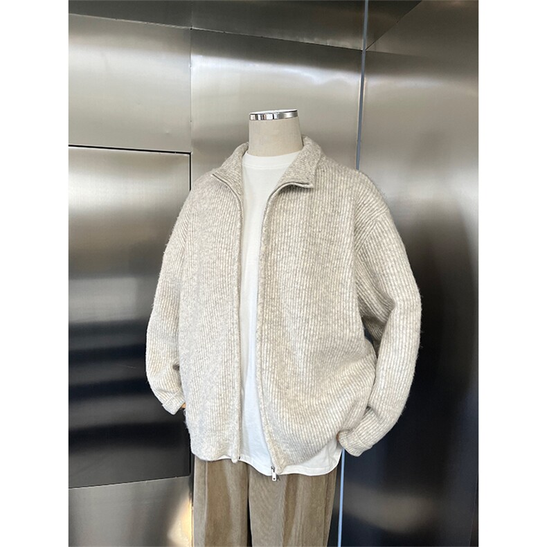 【网图慎用】复古cleanfit开衫毛衣情侣针织衫5Q3070-TP65128,男装针织衫/毛衣,电商A102