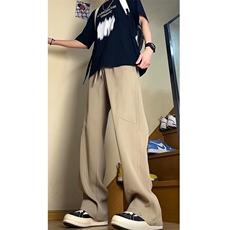 直播得物大码宽松夏季冰丝裤休闲裤西裤K35特批35，男装休闲裤，星座617B