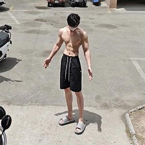 自拍图 有大货 夏季速干短裤男休闲宽松潮流百搭休闲裤DK706-P40图片