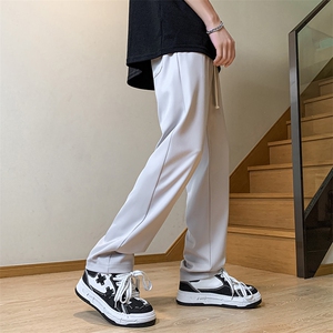 夏季新款冰丝垂感港风休闲裤西裤男免烫宽松凉感K23209-P42控58图片