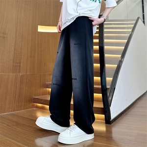 渐变裤子男生秋季新款潮流宽松直筒高级感休闲裤XK61-P65图片