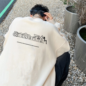 ！ 圆领卫衣男装港风长袖T恤男外套男WY187-P28图片