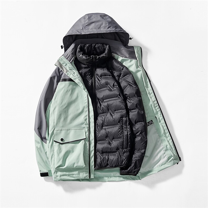S-8XL 80%绒 以 冬季新款三合一防水户外羽绒服男XZ109-P238图片