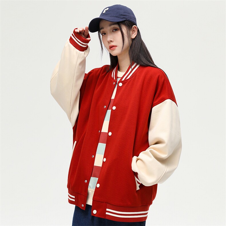 春秋季棒球服外套新款ins潮情侣学生休闲针织夹克A305-DF32-P75图片