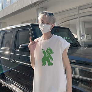 直播抖音得物品质纯棉250克无袖背心T恤T2534P25控39图片