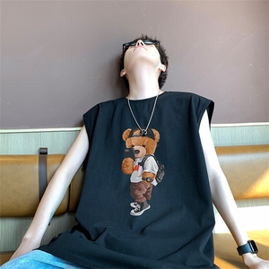 直播抖音得物品质纯棉250克重磅男无袖背心T恤T595P28控39图片