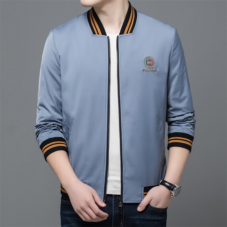 夹克外套秋休闲百搭新款时尚潮流帅气中青年上衣ASDJ6521-P155,男装夹克,电商B212（原钱塘6029）