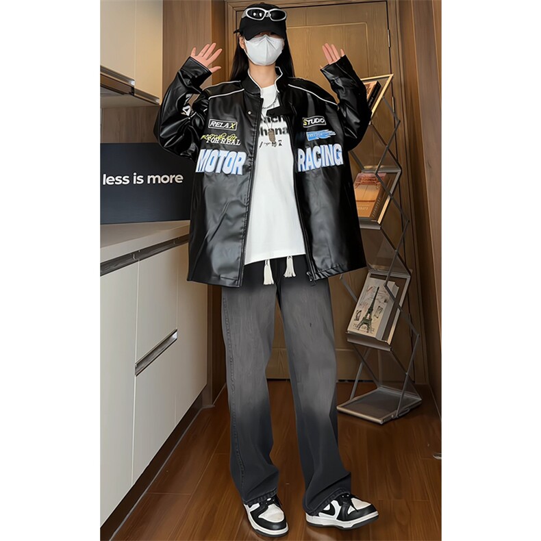 现货充足高转化PU皮衣夹克外套中性男女NCF16-P98控139,男装夹克,电商C303