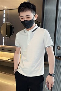 大码夏款高端短袖Polo衫男T恤珠地棉透气面料抖音直播款T063-P38图片