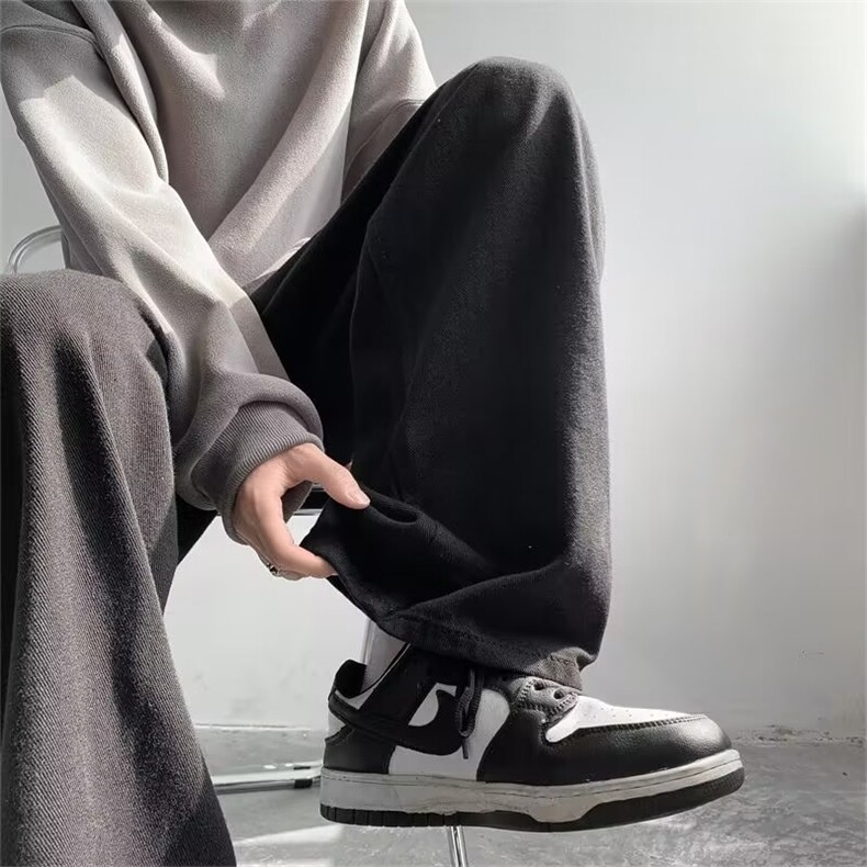 美式复古vibe裤子ins高街潮牌牛仔裤男女宽松直筒阔腿裤N6340-p43,男装牛仔裤,星座1008