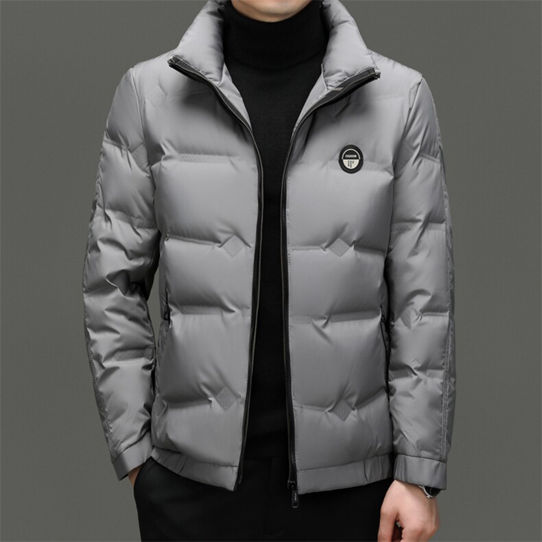 立领羽绒服男士短款2024冬季新款中青年白鸭绒保暖外套时尚休闲男,男装羽绒服,电商B212（原钱塘6029）