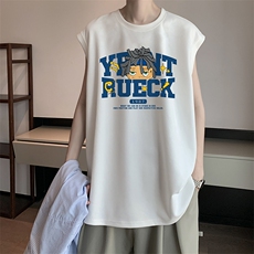 量大优可提供视频2024夏季新美式无袖背心019-1-BX2430-P18，男装背心/马甲，电商019-1