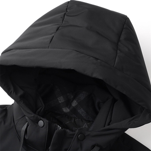 冬季新款可脱卸帽羽绒服加厚保暖男士上衣中年商务休闲外套爸爸装图片