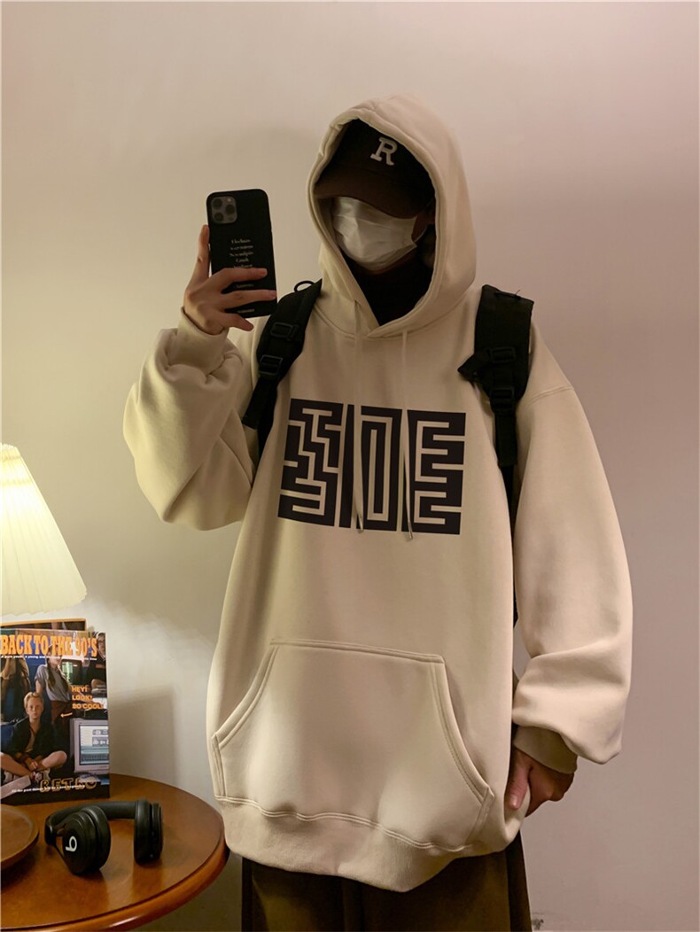 潮流宽松ins休闲男连帽卫衣 D325-WY2307-薄款P55 厚款P65图片