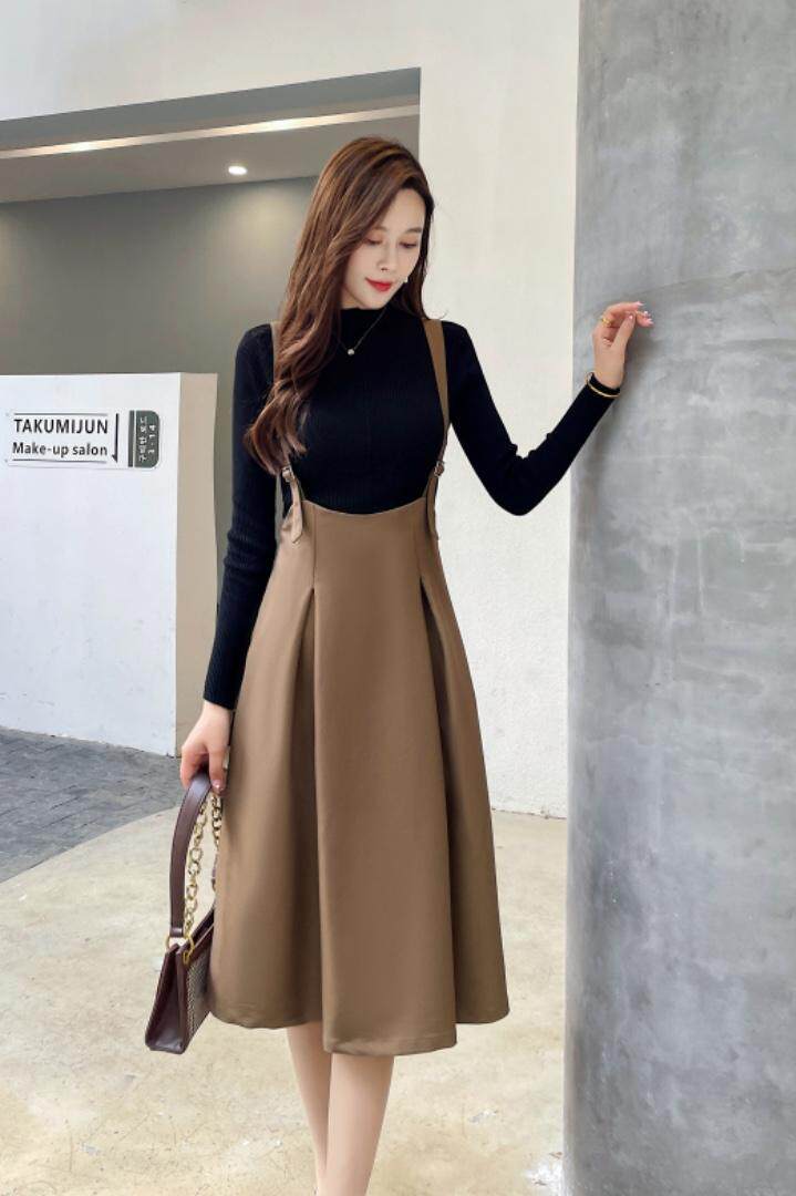 2021现货白搭气质款休闲背带裙，其它，秀水百合